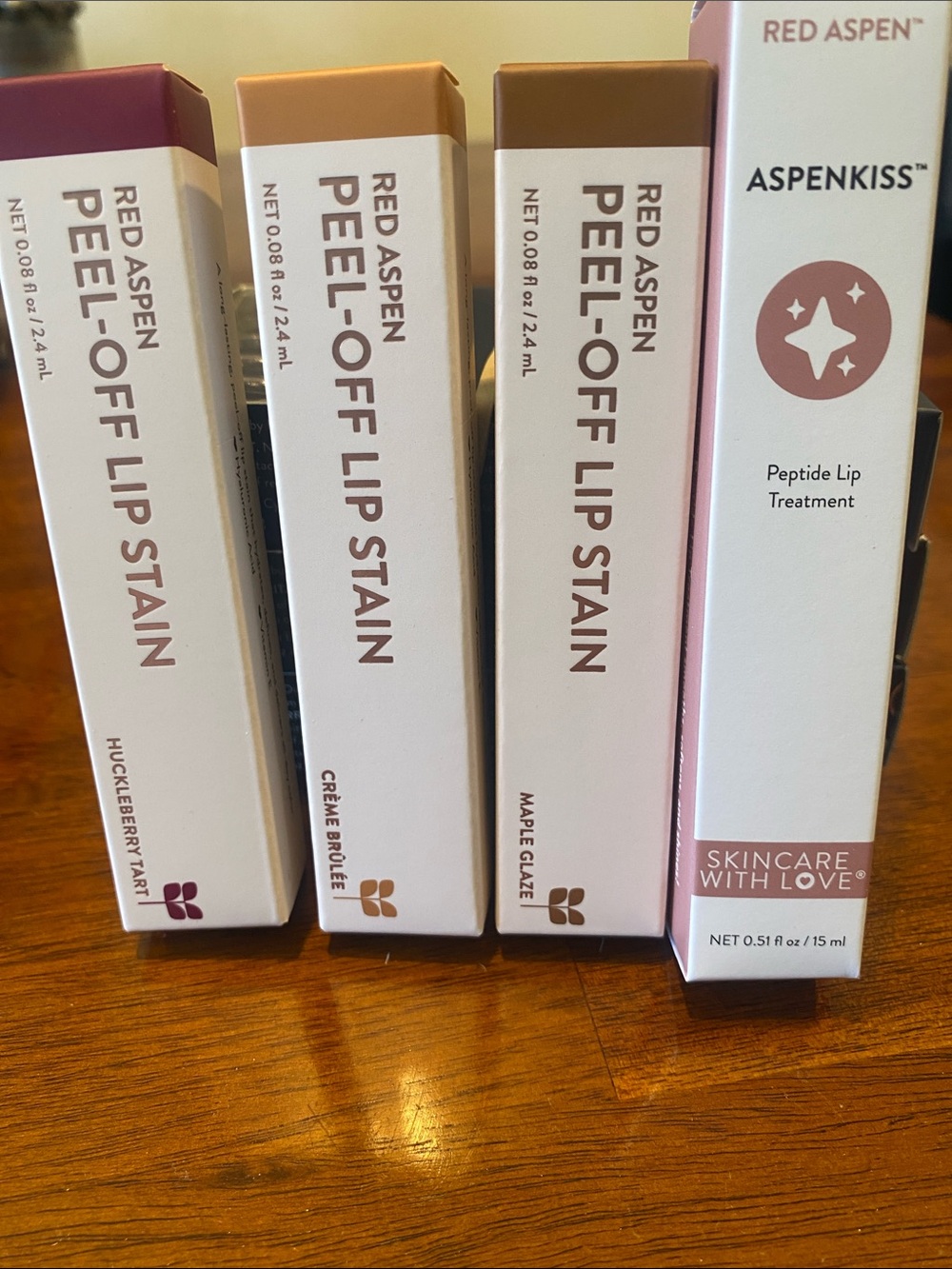 Red Aspen Peel-Off Lip Stain Trio — plus one peptide lip treatment